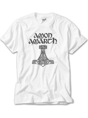 Crows Gate Amon Amarth Mjolnir Beyaz Tişört