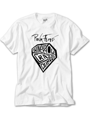 Crows Gate Pink Floyd Crayz Diamond Beyaz Tişört