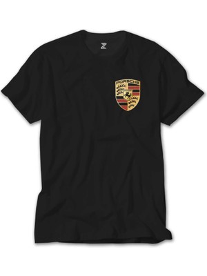 Crows Gate Porsche Logo Siyah T-Shirt