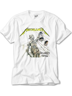 Crows Gate Metallica And Justice For All Beyaz Tişört