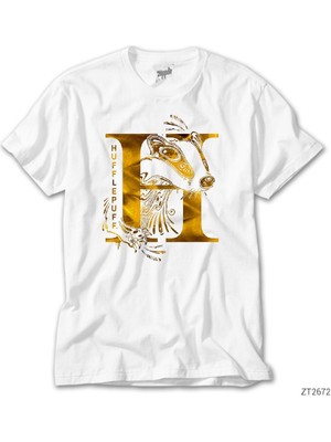 Crows Gate Hary P. Hufflepuff Beyaz Tişört