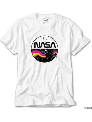 Crows Gate Nasa Retro Beyaz Tişört
