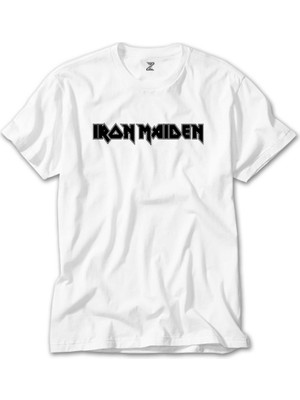 Crows Gate Iron Maiden Black Text Beyaz Tişört