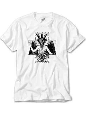 Crows Gate Baphomet Save Me Beyaz Tişört