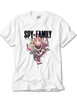 Crows Gate Spy x Family Fiona Anya And Yor Beyaz Tişört