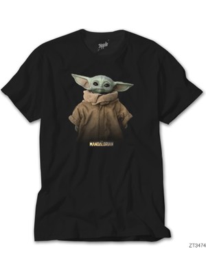 Crows Gate Yoda Baby The Mandalorian Siyah Tişört