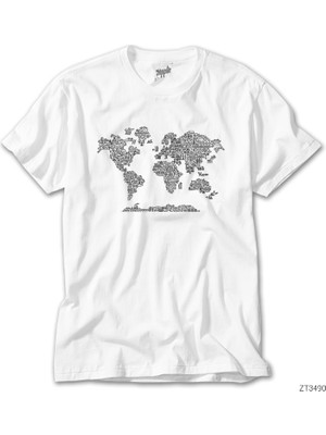 Crows Gate Harita Ikon Beyaz Tişört