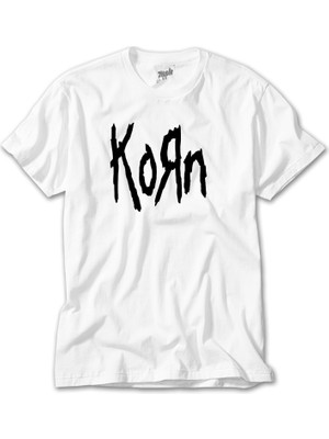 Crows Gate Korn Logo 2 Beyaz Tişört