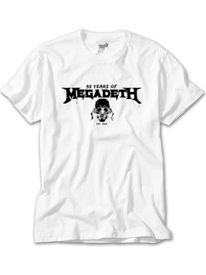 Crows Gate Megadeth 35 Years Of Beyaz Tişört