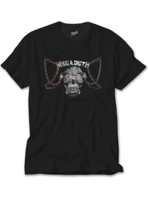 Crows Gate Megadeth Prisoner Skull Siyah Tişört