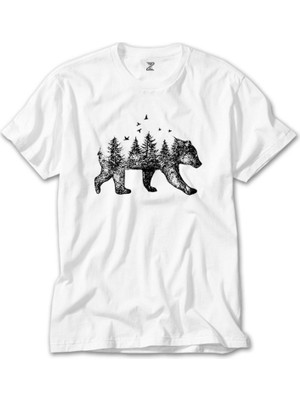 Crows Gate Bear Forest Beyaz Tişört