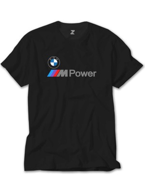 Crows Gate Bmw Logo M Power Yazı Siyah T-Shirt