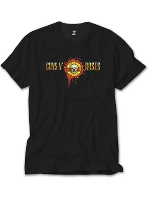 Crows Gate Guns N Roses Drops Logo Siyah Tişört