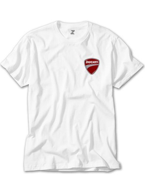 Crows Gate Ducati Multistrada Logo Beyaz Tişört