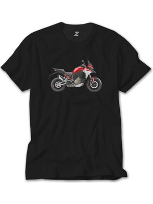 Crows Gate Ducati Multistrada V4 Red MY21 Siyah Tişört