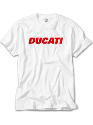 Crows Gate Ducati Red Logo Beyaz Tişört