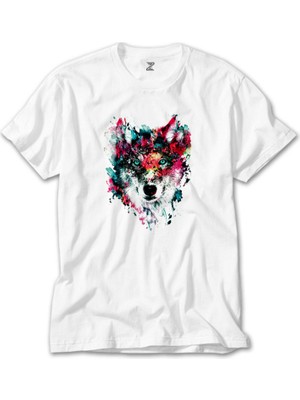 Crows Gate Wolf Color Beyaz Tişört