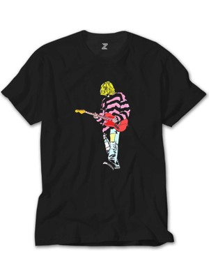 Crows Gate Nirvana Kurt Cobain Siluet Siyah Tişört