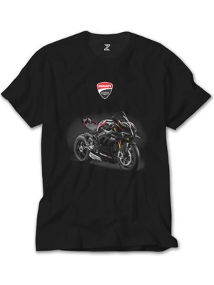 Crows Gate Ducati Panigale V4 Sp2.jpg Siyah T-Shirt