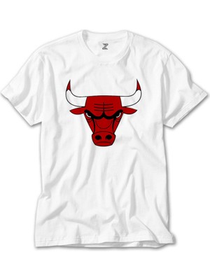 Crows Gate Chicago Bulls Logo Beyaz Tişört