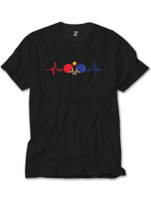 Crows Gate Ping Pong Heartbeat Siyah Tişört