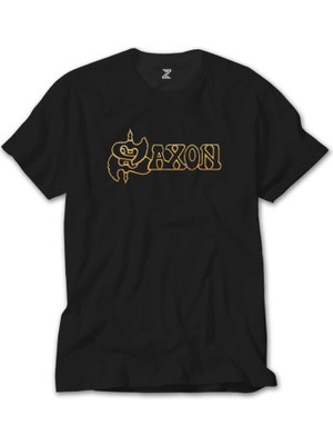 Crows Gate Saxon Gold Logo Siyah T-Shirt