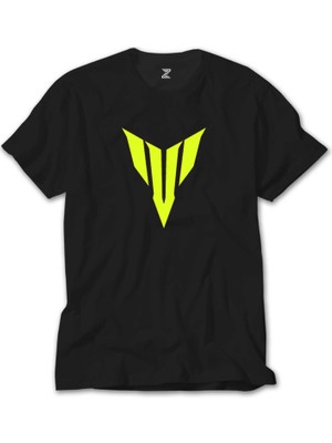 Crows Gate Yamaha Neon Logo Siyah T-Shirt