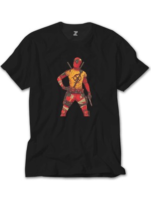 Crows Gate Deadpool x Men Logo Siyah T-Shirt