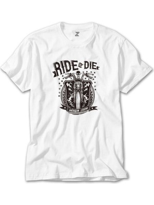 Crows Gate Ride Die Silhouette Beyaz T-Shirt