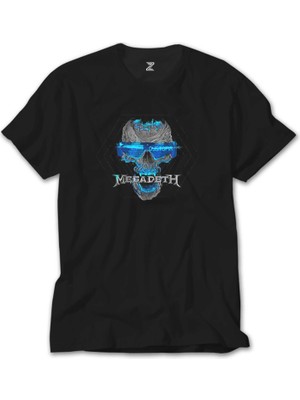 Crows Gate Megadeth Dystopia Skull Siyah T-Shirt
