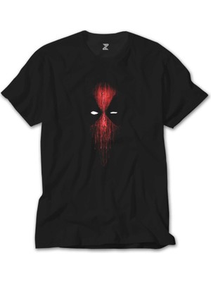 Crows Gate Deadpool Mask Siyah T-Shirt