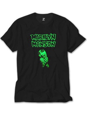 Crows Gate Marilyn Manson Smells Like Children Siyah T-Shirt