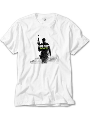 Crows Gate Call Of Duty Silhouette M3 Beyaz Tişört