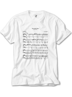 Crows Gate Guns N Roses November Rain Beyaz T-Shirt