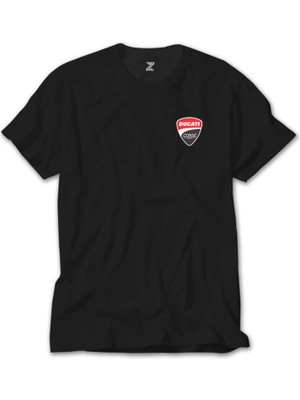 Crows Gate Ducati Corse Logo Siyah T-Shirt