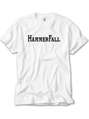 Crows Gate Hammerfall Text Beyaz T-Shirt
