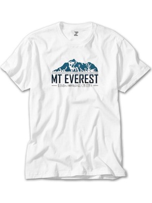Crows Gate Everest 8848 M Beyaz T-Shirt