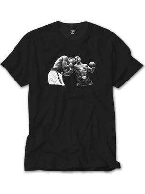 Crows Gate Mike Tyson Art Of Fight Siyah T-Shirt