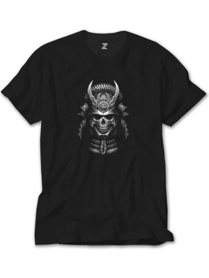 Crows Gate Samurai Skull Siyah Tişört