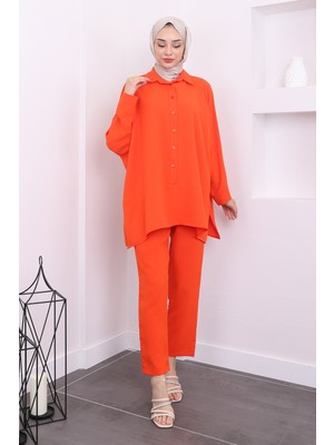 Orange Yarasa Kol Tunik Pantolon Takım