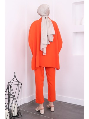 Orange Yarasa Kol Tunik Pantolon Takım