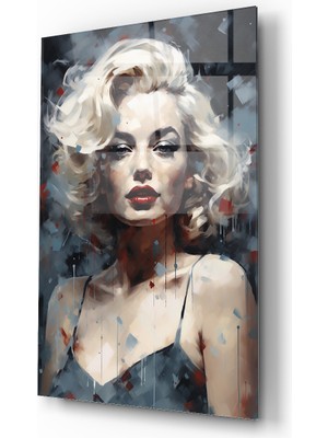 Binlerce Tablo Marilyn Monroe Cam Tablo | Dekoratif, Ofis, Mutfak