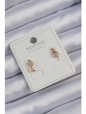 Clariss Xuping Rose Renk Zirkon Taşlı Balık Küpe