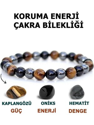 Mediterian Çok Renkli Doğal Taş Denge ve Koruma Bilekliği