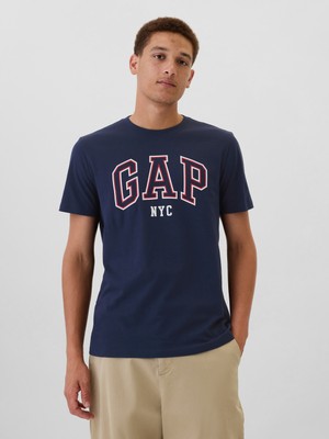 Gap Erkek Lacivert Everyday Soft Gap Nyc Logo T-Shirt