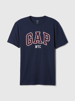 Gap Erkek Lacivert Everyday Soft Gap Nyc Logo T-Shirt