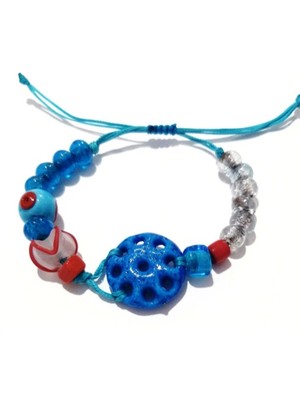 Mediterian Mavi Cam Boncuklu Şık Bileklik, Zarif ve Renkli Takı Tasarımı