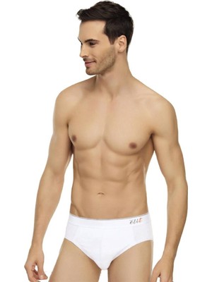 Tutku Elit Kemerli Elastan Erkek Slip 1351 | Beyaz