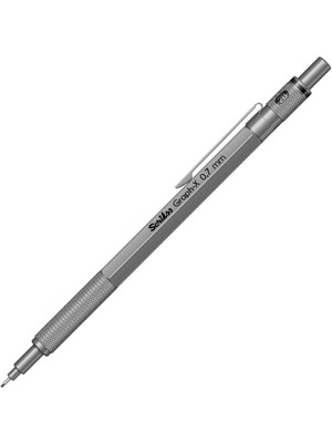 Scrikss Graph-X Metal 0.7mm Gri Versatil Kalem Kurşun Ergonomik Tasarım ve Kaymaz Yüzey