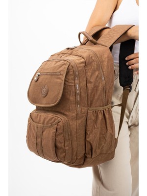 Baginn Lise Okul Sırt Çantası Çok Cepli Okul Çantası Hafif Klinkır Kumaş 43*30 cm Seyahat Çantası